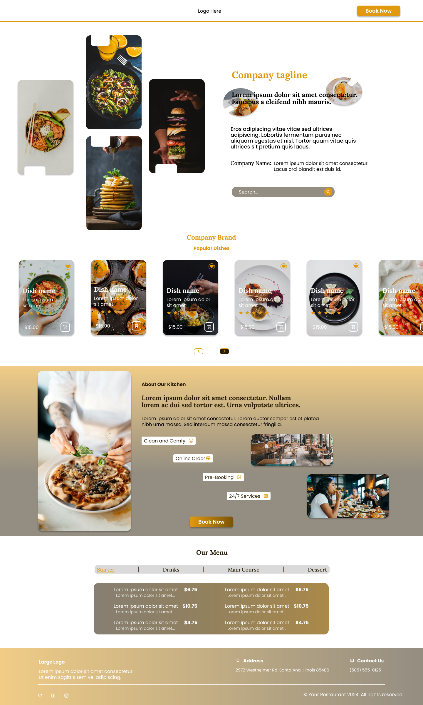 restaurant website